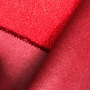 غلط چمڑے کے تانے بانے پوستین کے ساتھ