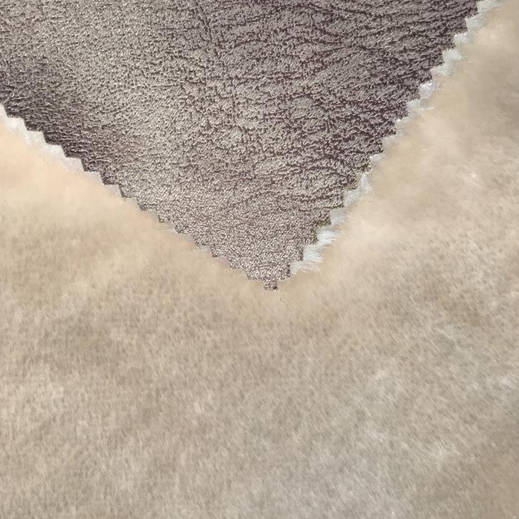Suede Bronzed With Fur Fabric